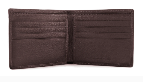 Osgoode Marley Leather RFID Eight Pocket Thinfold Bifold Wallet Espresso