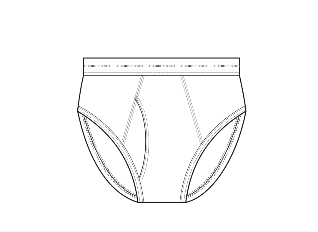 Exofficio Men's M Give-N-Go® 2.0 Brief Travel Underwear White