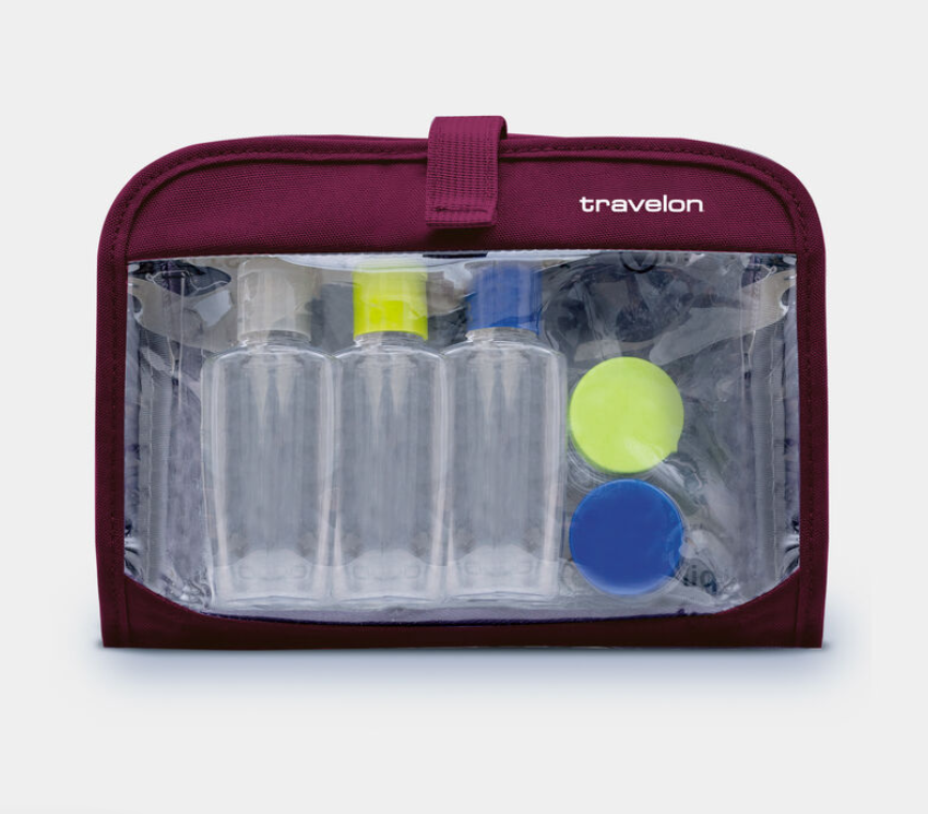 Travelon 3-1-1 Wet/Dry One Quart Clear Hanging Toiletry Bag with Bottl –  Lieber's Luggage