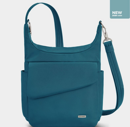 Travelon Anti-Theft RFID Classic Messenger Security Crossbody Teal