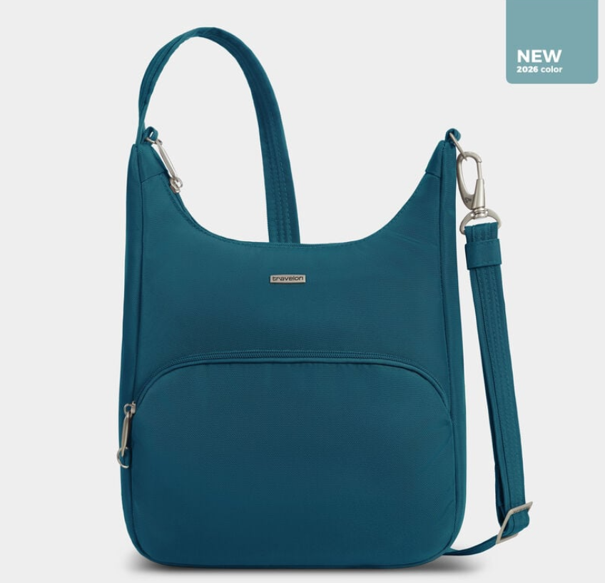 Travelon RFID Anti-Theft RFID Classic Essential Security Crossbody Teal