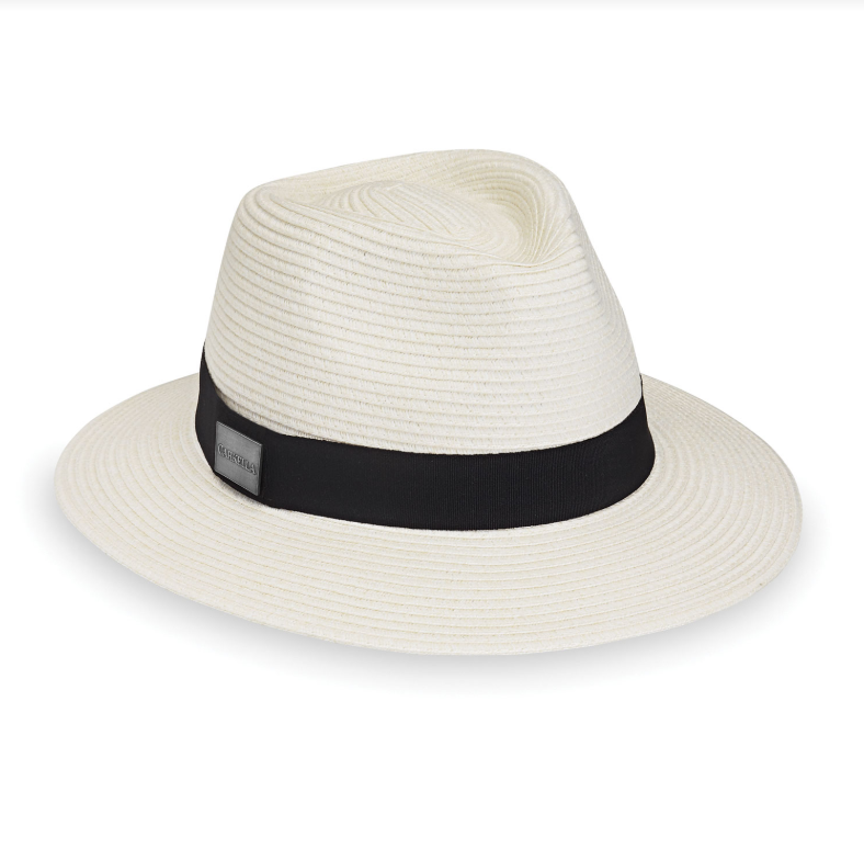 Wallaroo Packable Hat- Carkella Fairway Fedora UPF 50+ Ivory