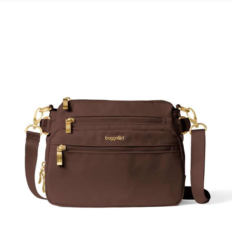 Baggallini Marais RFID Crossbody Ganache Twill