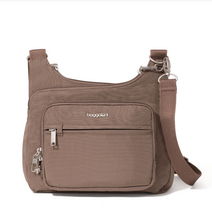 Baggallini Securtex RFID Anti-Theft Crossbody Crossover Portobello