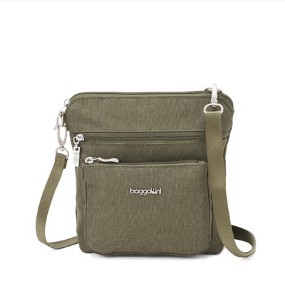 Baggallini Modern Pocket RFID Crossbody Olive Heritage