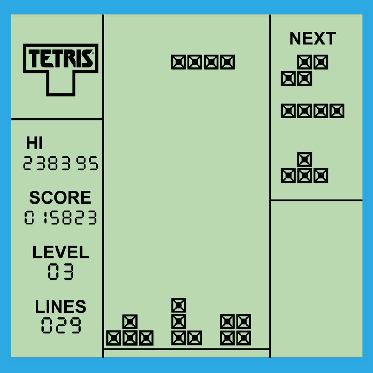 Tetris Key Ring Arcade Game