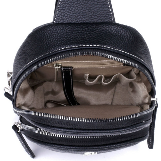 Julia Buxton Vegan Leather Chloe Crossbody Sling Bag