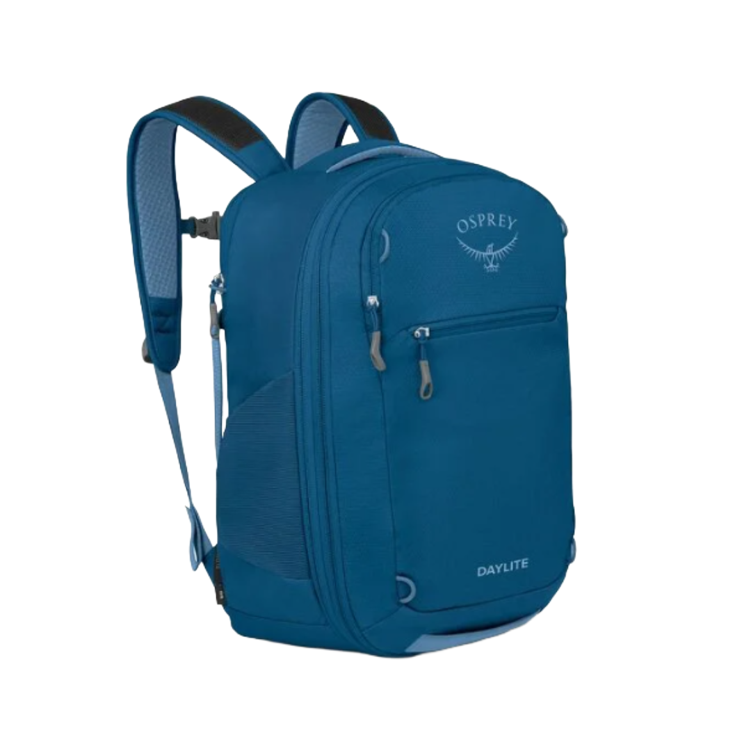 Osprey Daylite™ Expandable Travel BackPack 26+6 with trolley sleeve passthrough Nightshift Blue