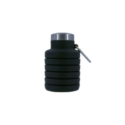 Lieber's Luggage® Silicone Collapsible Travel Water Bottle (500ml) Black