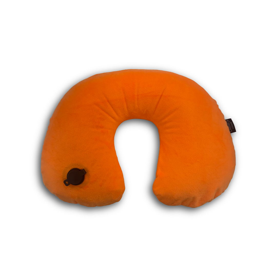 Lieber's Luggage® Inflatable Travel Neck Pillow Orange