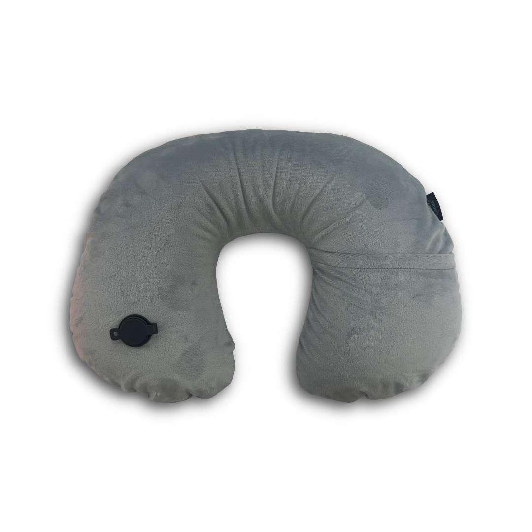 Lieber's Luggage® Inflatable Travel Neck Pillow Grey