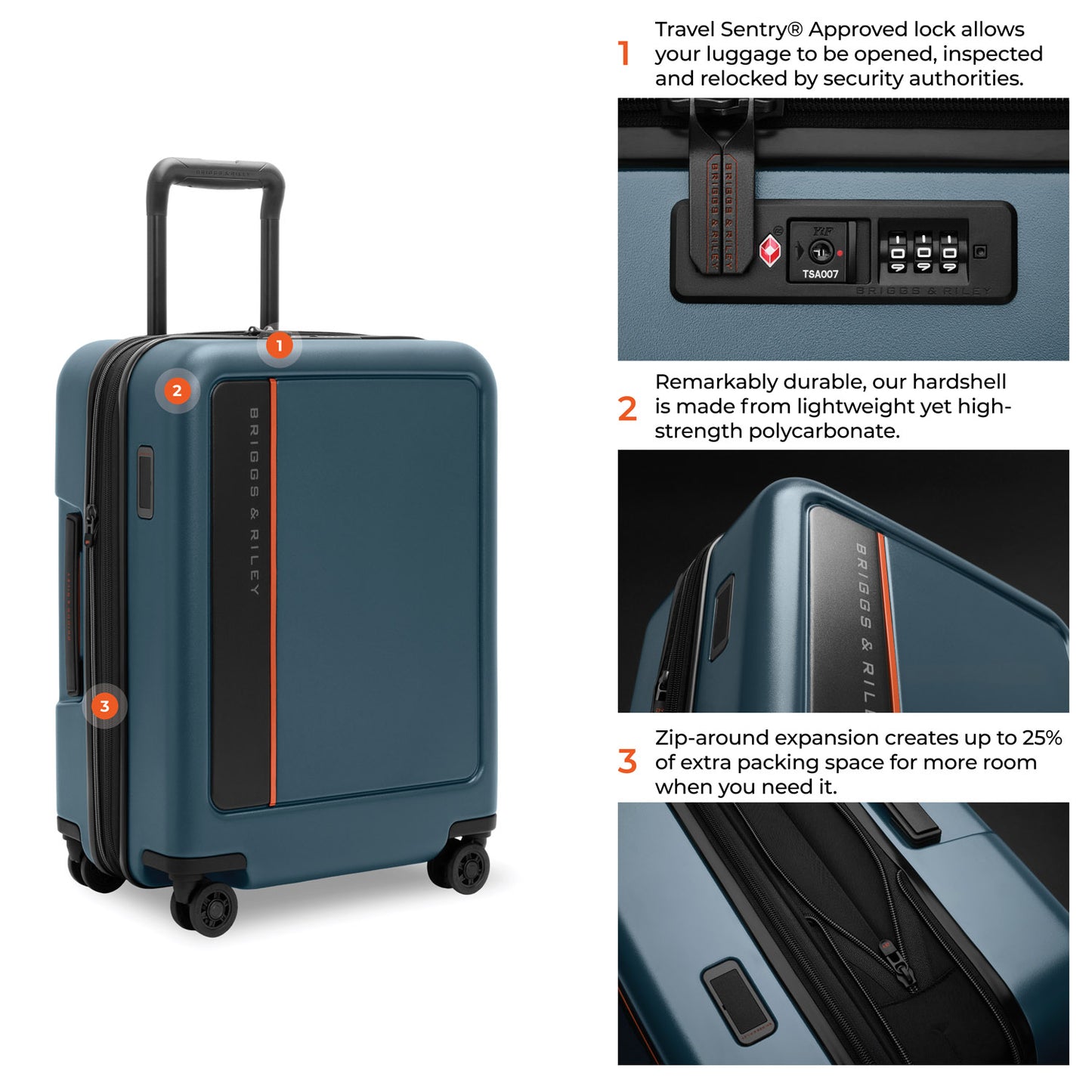 Briggs & Riley ZDX Global 21“ Hardside Carry-On Expandable Spinner