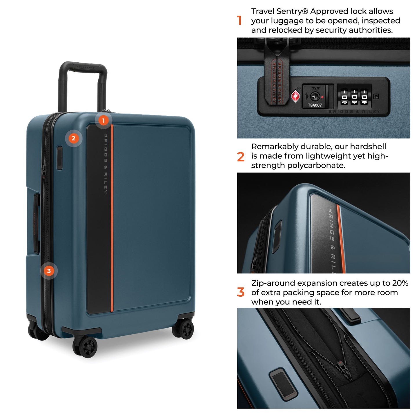 Briggs & Riley ZDX Medium 27” Hardside Expandable Spinner