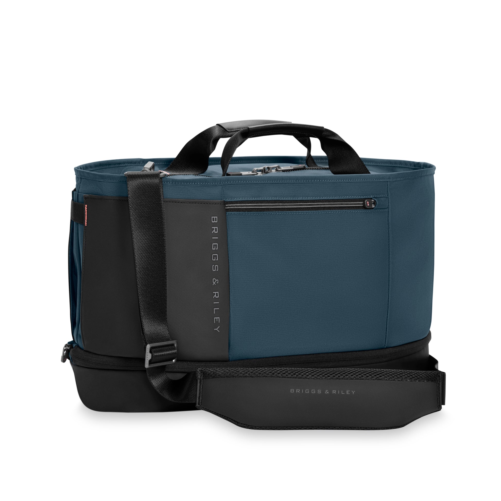 *NEW* Briggs & Riley ZDX Expandable Overnighter Bag with trolley sleeve passthrough Ocean