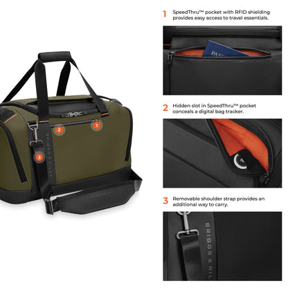 *NEW* ZDX Large Travel Duffel with RFID & trolley passthrough sleeve (Free Monogram)