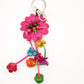 Leather Bag Charm/Keychain- Zinnia