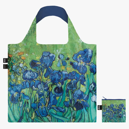 LOQI Packable Shopping Tote Vincent Van Gogh Irises Recycled Bag