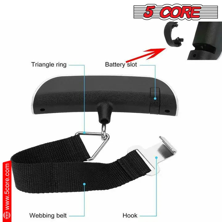 5 Core 110 Lbs Digital Hanging Luggage Scale - $12