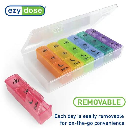 Ezy Dose Weekly 3x/Day Pill Planner, Rainbow