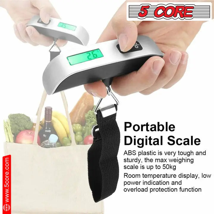 5 Core 110 Lbs Digital Hanging Luggage Scale