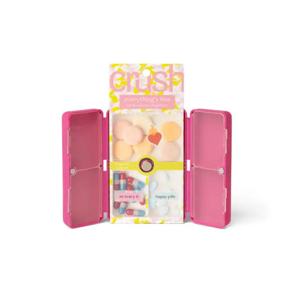 Crush Everything's Fine Pill & Vitamin Case Pink