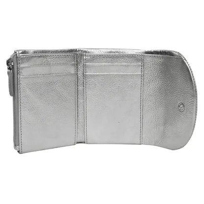 ili New York Leather RFID Trifold Compact Mini Wallet - 7105