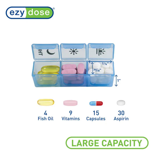 Ezy Dose Weekly 3x/Day Pill Planner, Rainbow