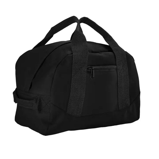 Dalix 12" Mini Two Tone Duffle Bag Black
