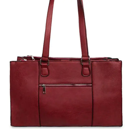 K. Carroll Vegan Leather RFID Madeline Tote Red