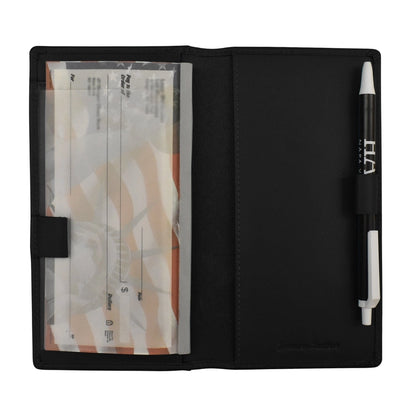 ili New York Leather RFID Checkbook Cover