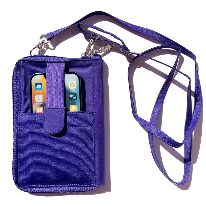 *NEW* Big Skinny RFID Blocking Cambridge Crossbody Phone Wallet Hands-Free