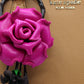 Leather Bag Charm/Keychain- Rose