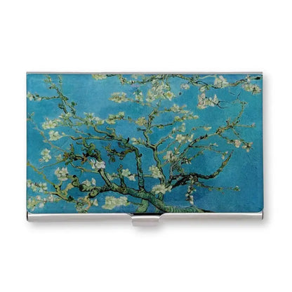 Monarque Stainless Steel Business Card Case Van Gogh - Almond Blossoms