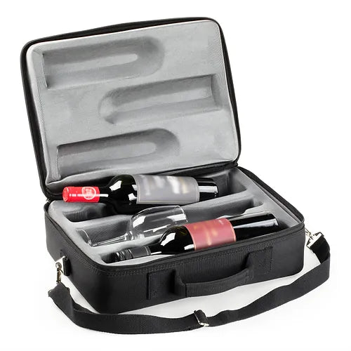 Hacienda Luxury 3-Bottle Wine Carrying Bag for 750 ml Wine Bottle