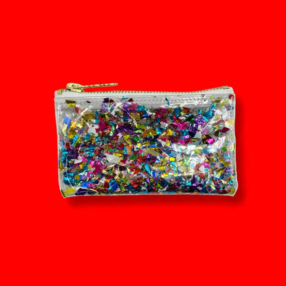 Julie Mollo! Keychain Clutch Rainbow Confetti