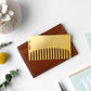 Brass Tile Mirror Go-Comb | Metal Wallet-Sized Comb