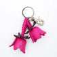 Leather Tulip Bag Charm/Keychain