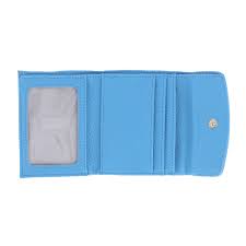 En oferta - Julia Buxton Mini billetera triple de cuero vegano para tarjetas de identificación/crédito con bolsillo con cremallera para monedas