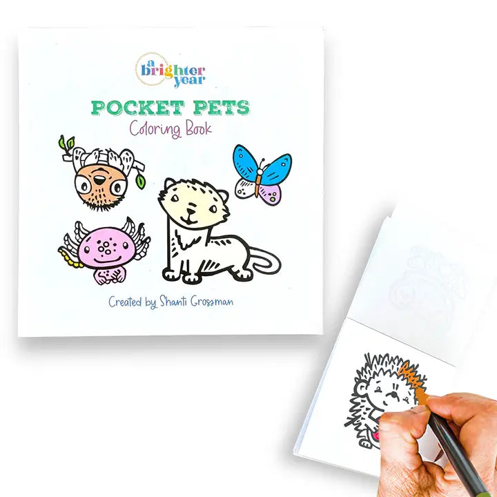 A Brighter Year Pocket Pets Mini Coloring Book- $5