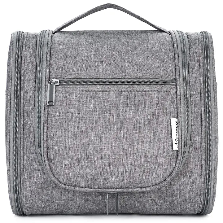 WANDF Large Hanging Toiletry Bag With Handle Gray