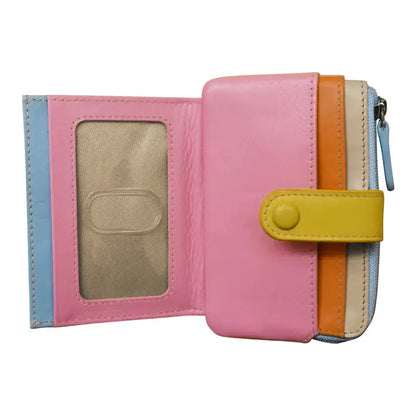 ili New York Small Leather RFID Card Holder Coin Purse - 7312