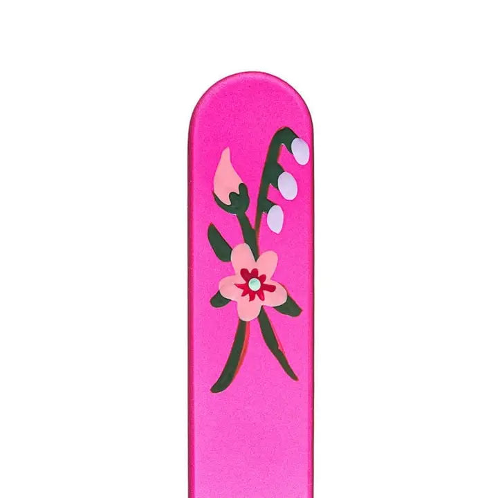 Czech Glass Nail File - Small- Hand Painted- $10