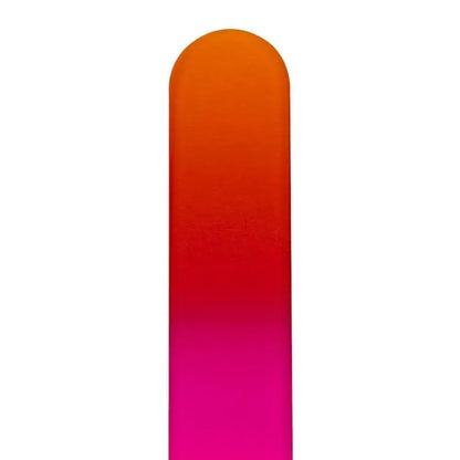 Czech Glass Nail File - Medium- Classy Colors Orange Magenta