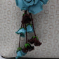 Leather Bag Charm/Keychain- Rose