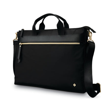 Samsonite MOBILE SOLUTION Convertible Slim Zippered Briefcase/Laptop Tote Black