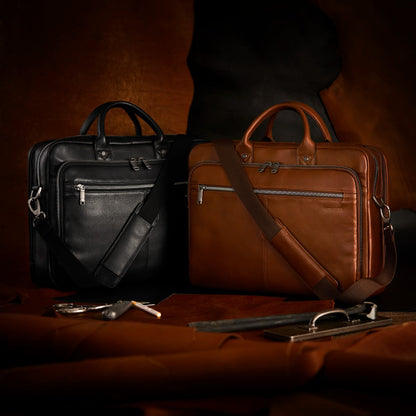 Samsonite CLASSIC LEATHER Toploader Zippered Briefcase