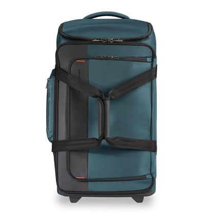 Briggs & Riley ZDX 27” Checked Medium Upright 2-Wheel Duffle ZXUWD127 Ocean Blue
