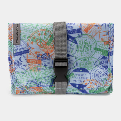 Travelon Water Resistant Tech Accessory Organizer Stamp Print