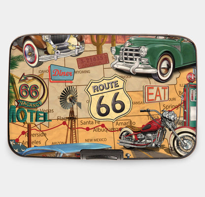 Monarque RFID Blocking Armored Wallet- Route 66