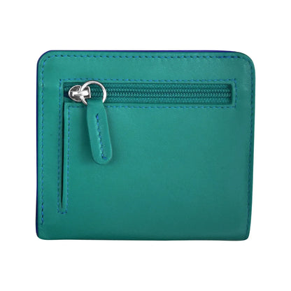 ili New York RFID Bi-fold Two Tone Mini Leather Wallet - 7831